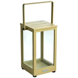 Windlicht Belfort aus Aluminium, modern, Lemon Gelb, Small, hochwertiges Design, Brafab