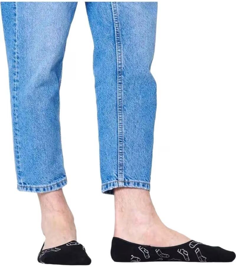 Calcetines Invisibles Happy Socks Con Estampado De Calcetines Negro M Unisex