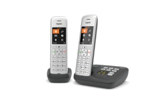 Gigaset Analoges/DECT-Telefon CE575A Duo (Schwarz/Silber) L36852-H2929-B1