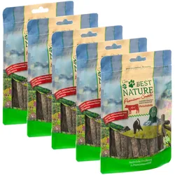 Best Nature Premium Snack für Katzen, 5x 50 g - Fleischsticks vom Rind