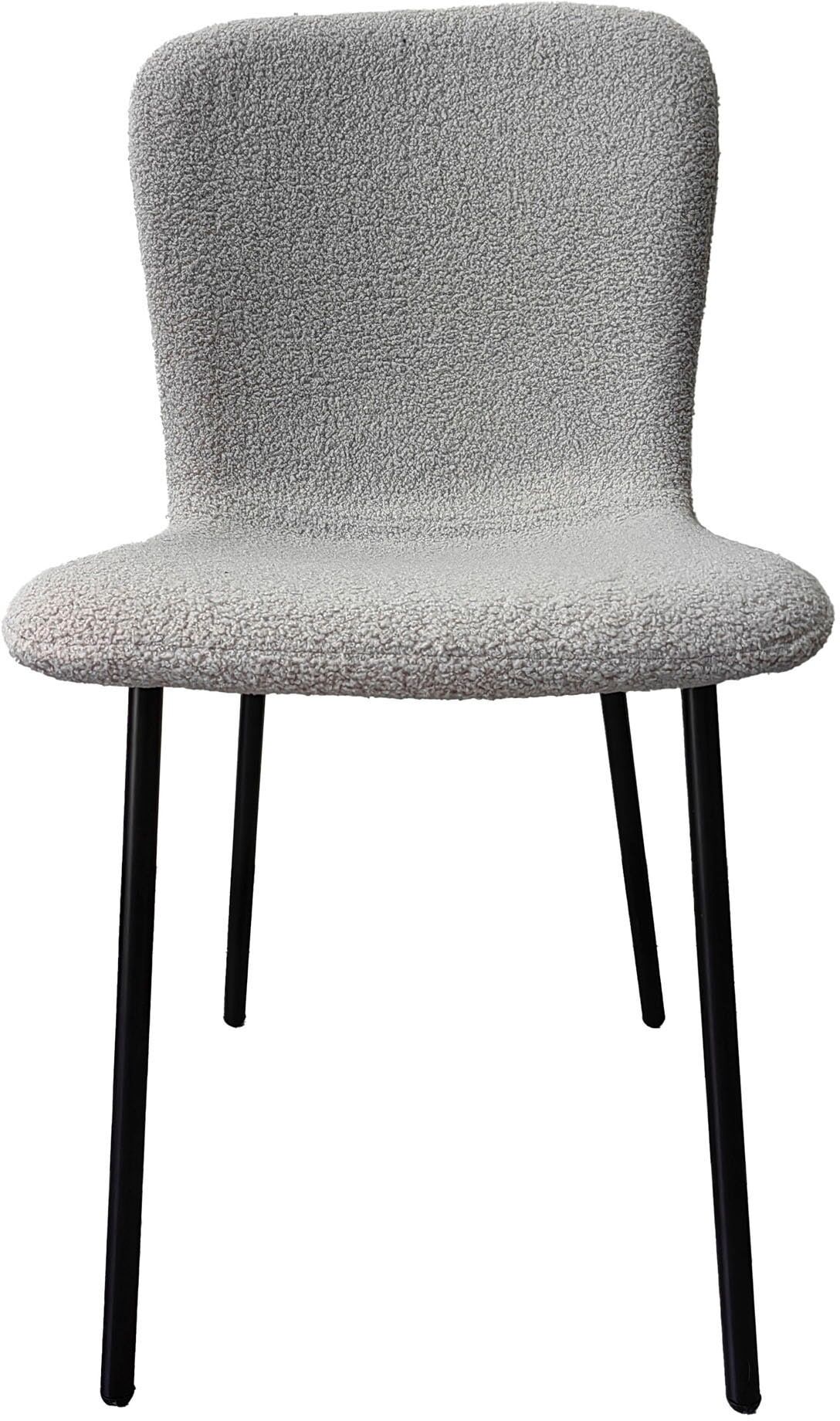 4-Fussstuhl SALESFEVER "Esszimmerstuhl - stilvolles Set", grau (hellgrau, schwarz, schwarz, hellgrau), B:44cm H:79cm T:52cm, Metall, Polyester, Stühle, 4-Fussstuhl, Ergonomisches 4er-Set für optimalen Sitzkomfort hellgrau, schwarz, schwarz, hellgrau B/H/T