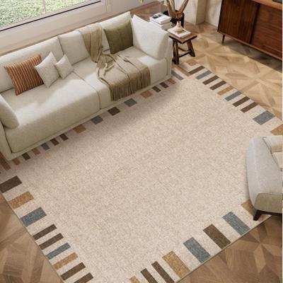 Garvee Modern Geometric Stripes Bordered Area Rug