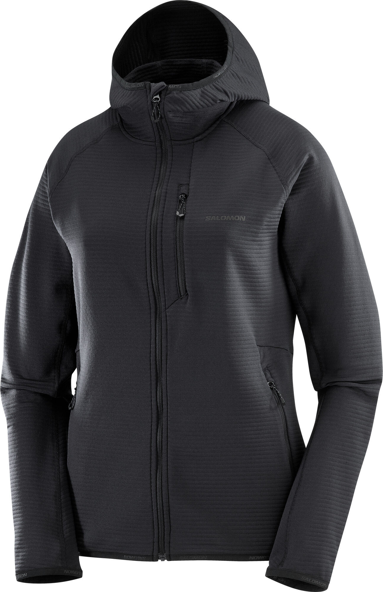Salomon Women's Essential Lightwarm Hoodie Deep Black Deep Black/ M