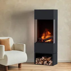 muenkel design Turan [Elektrokamin Opti-myst]: Schwarz - mit Dekobox