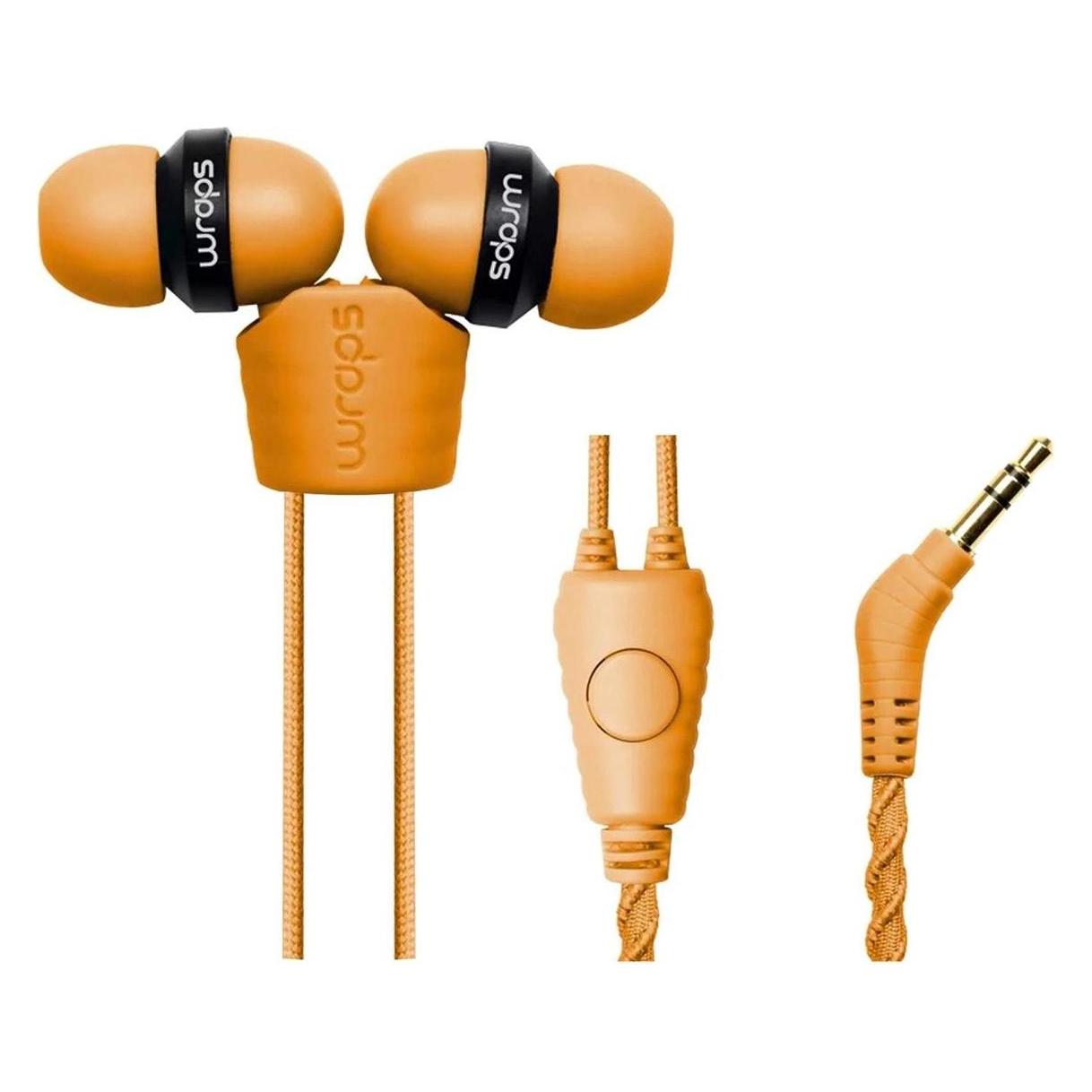 Wraps Kopfhörer Talk Line, Stoff, One Button Mic. (Kabelgebunden) (WRAPSCSUN-V15M Talk Line sunri)
