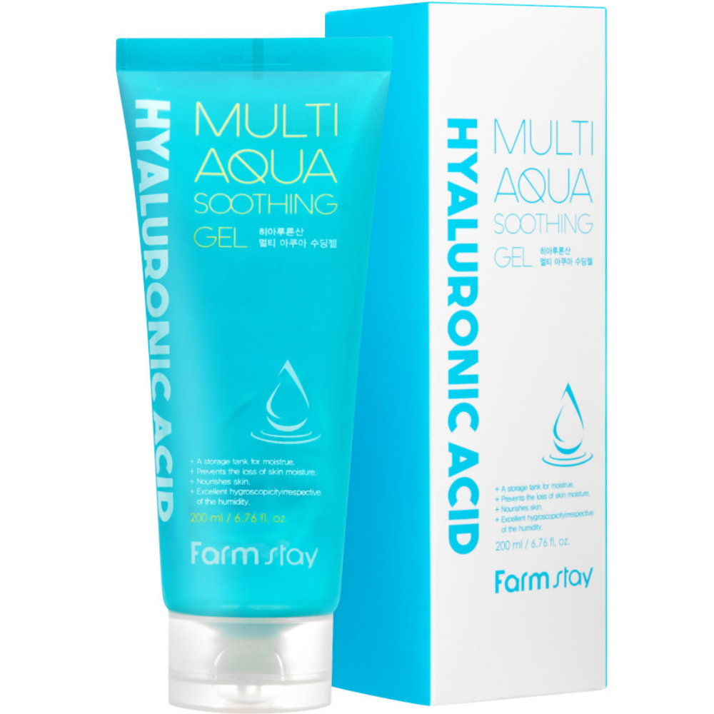 FarmStay Hyaluronic Acid Multi Aqua Facial Soothing Gel 200mL
