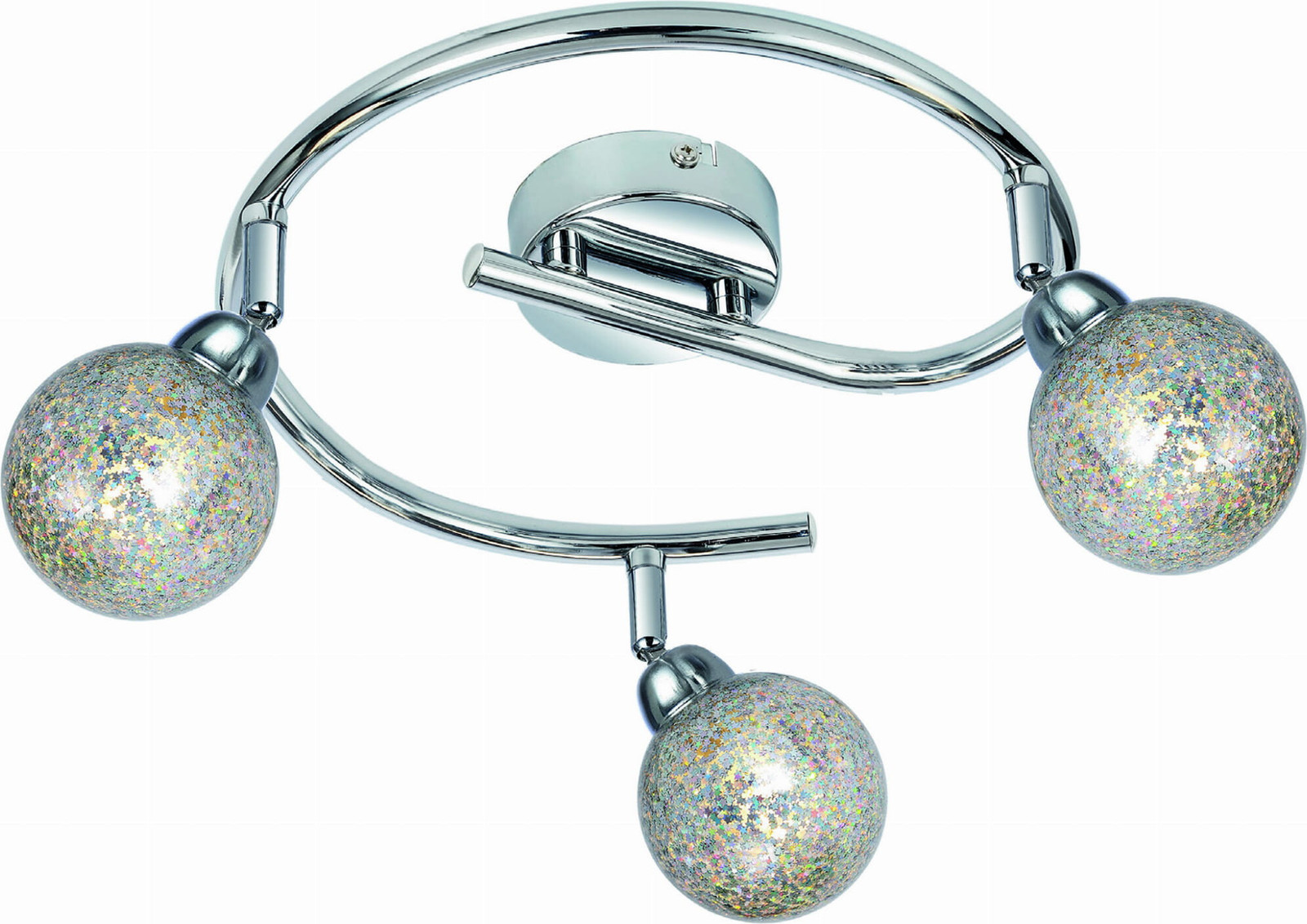 Veneti Kaleidoscope 98-61577 chromen plafondlamp met bolvormig design