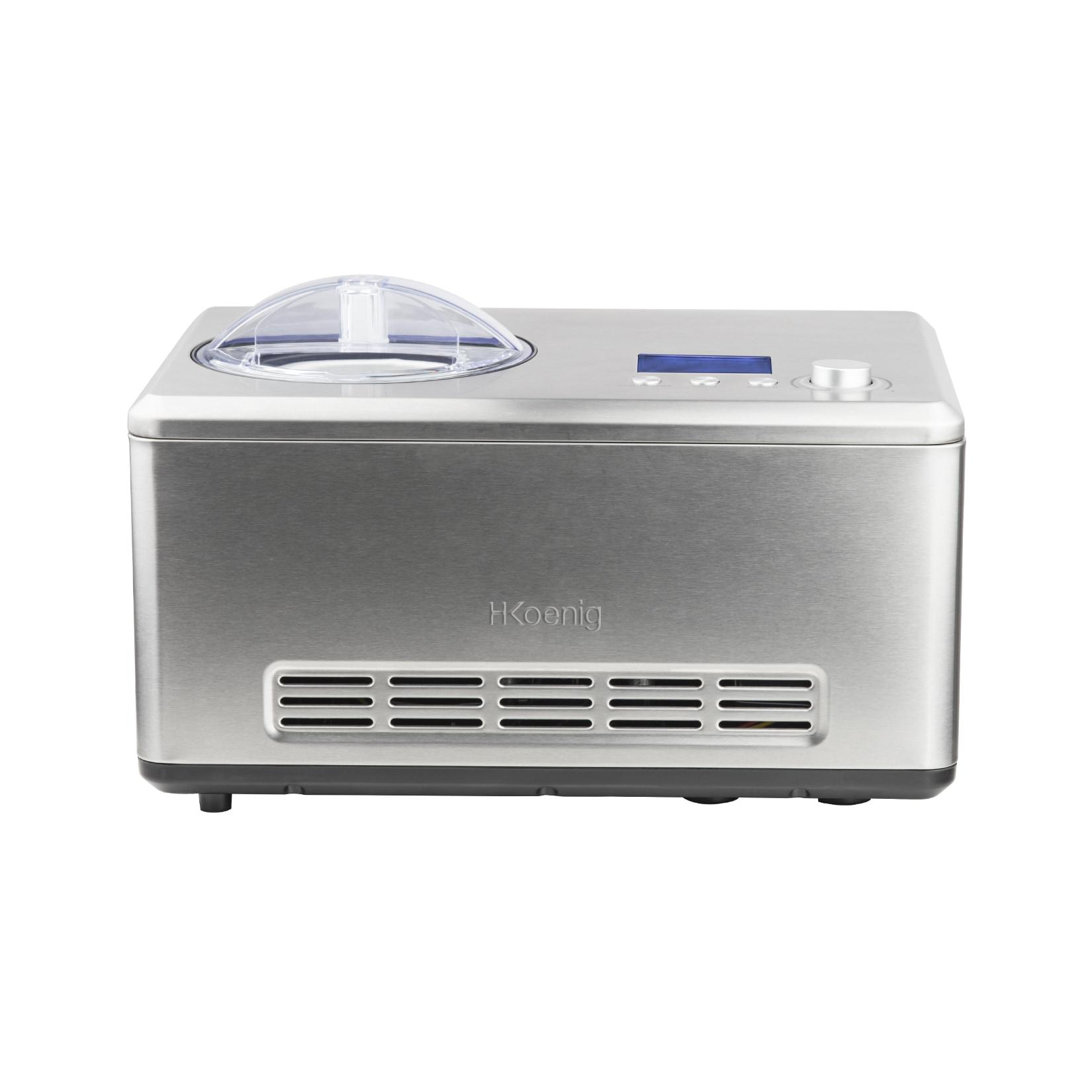 H.Koenig professionelle Eismaschine HF320 - Elektrisch - 2 L - 180 W - Kühlfunktion - Schnelle Zubereitung - Eis, Frozen Joghurt und Sorbet