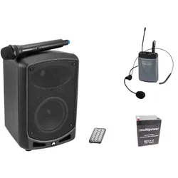 OMNITRONIC Set WAMS-65BT + Taschensender inkl. Headset + Akku