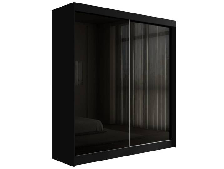 KLEIDERSCHRANK PEKA - 200 cm - Schwarz