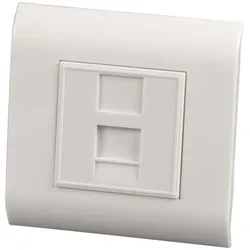 EFB ET-25040 Rahmenset 80x80 mit Zentralplatte 45x45 für 1 Keystone, Auslass gerade ET25040
