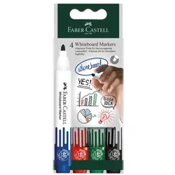 Faber-Castell 4er-Set Whiteboard-Marker »W20« rot