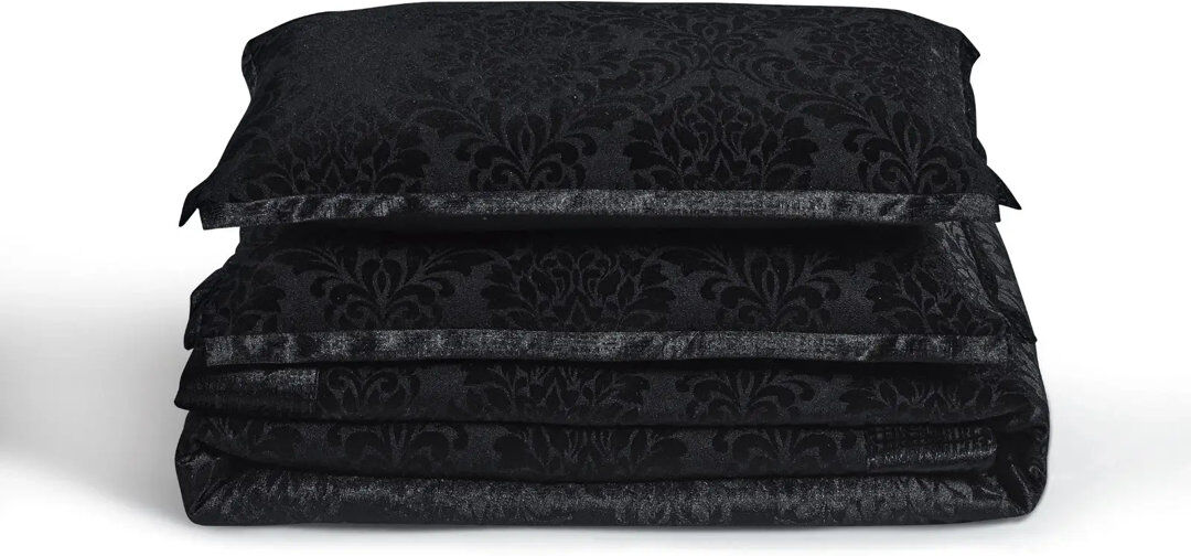 Quality & Style Floral Bedspread with Pillow Shams Black Double Bedspread + 2 Standard Shams