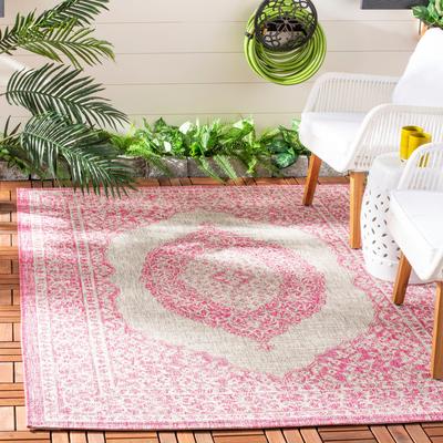 SAFAVIEH Courtyard Hedy Medallion Indoor/ Outdoor Waterproof Patio Backyard Rug