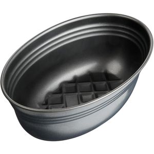Zenker Backform Black Metallic, Brotbackform oval, aus Stahl, 26,5 x 16,5 x 9,5 cm, schwarz, antihaftbeschichtet