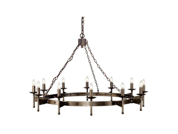 Elstead Lighting Kronleuchter Cw12-Old-Brz, Bronzefarben, Metall, 90 cm, RoHS, Lampen & Leuchten, Innenbeleuchtung, Hängeleuchten, Kronleuchter