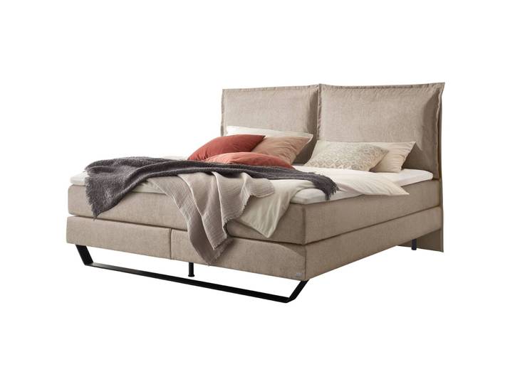 Hasena Boxspringbett Celina sand Stoff 180 x 200 cm