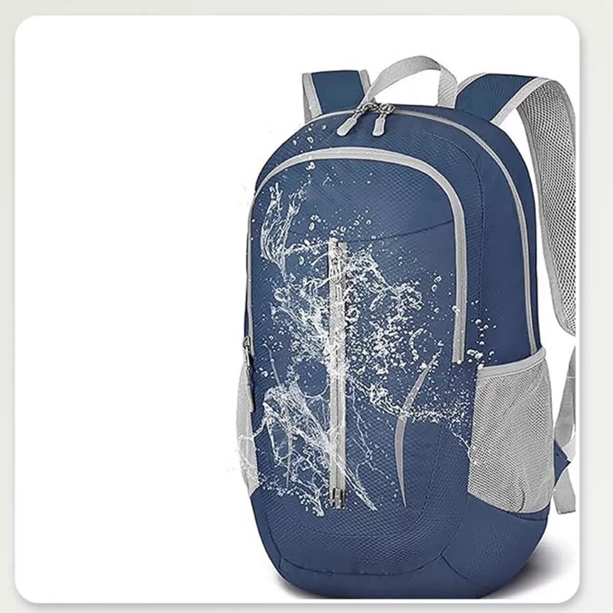 INF Faltbarer Wanderrucksack 20-35L – Leichte, wasserabweisende Reisetasche Blau