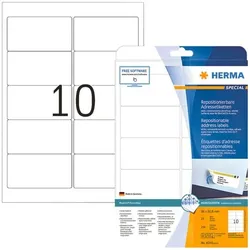 Herma 250er-Pack wieder haftende Etiketten »4349« weiß