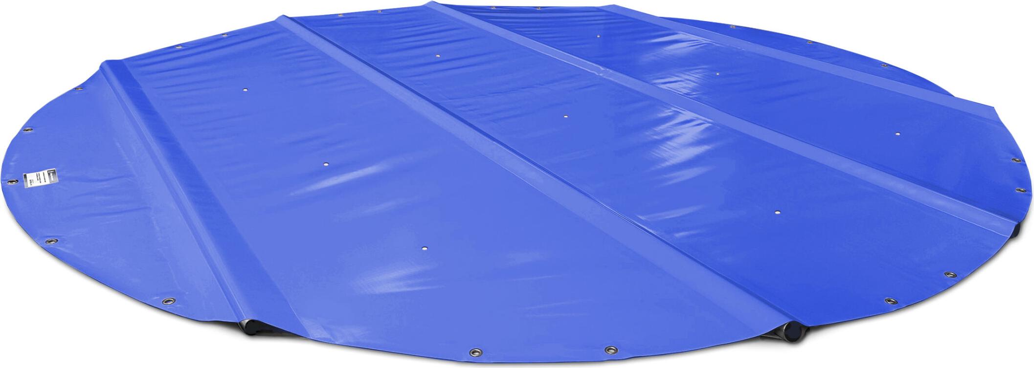 SafeDeluxe Runde Poolplane Stangenabdeckung ohne Stangen (Durchmesser der Plane = 300cm, Blau RAL5002) Rollabdeckung Poolabdeckung Abdeckung aus LKW Plane