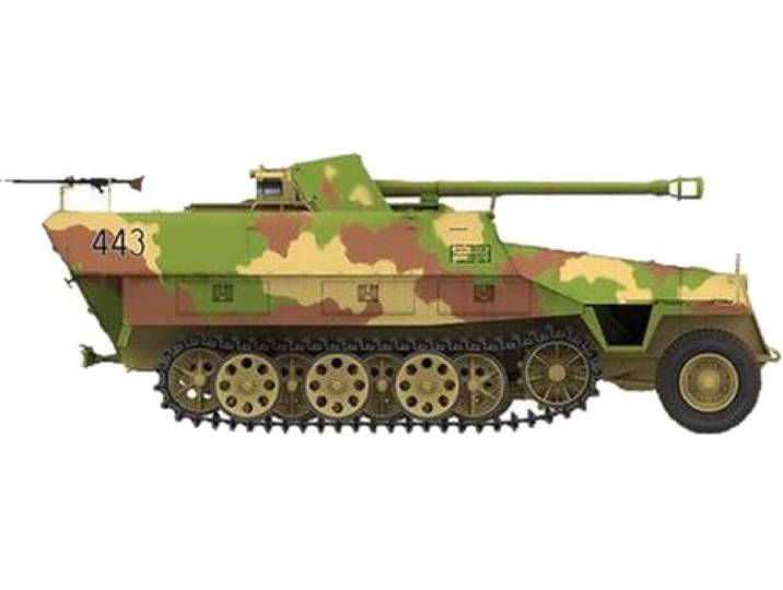 DAS WERK - Model semi-chenilled Sd.kfz. 251/22 Ausf.d pakwagen Het Werk 16022 1:16 Model Promo Char