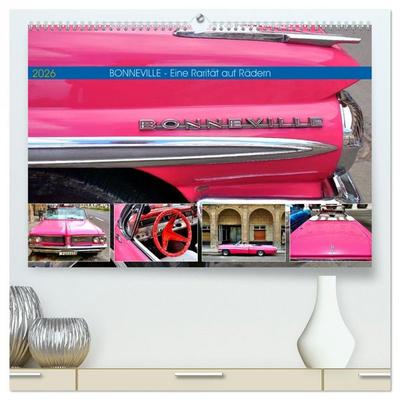 BONNEVILLE - Eine Rarität auf Rädern (hochwertiger Premium Wandkalender 2026 DIN A2 quer), Kunstdruck in Hochglanz