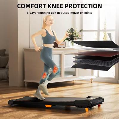 Uplift Essentials Under Desk Incline Treadmill Compact Walking Pad 330 Lbs Capacity black