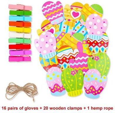 Useful Little Things Montessori Color Matching Sock Game Fine Motor Learning Toy For Toddlers gloves Set