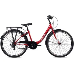 Kinderfahrrad - chiX 26 Zoll 6-Gang | ab 10 Jahre - Red/White