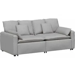 vidaXL Modulares Sofa mit Kissen Wolkengrau