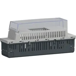 Hager GKEV02029016 Steckdose 45x45 Hutschienengehäuse 2TE leer verkehrsweiß