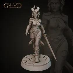 Female Tiefling Fighter von Galaad Miniatures aus Tiefling Release - Modular