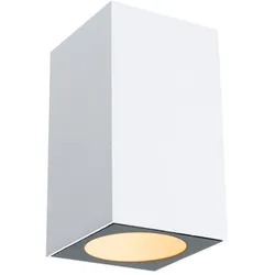 Paulmann LED Wandleuchte Flame insektenfreundlich IP44 eckig 58x103mm 2200K 4W 265lm 230V 75° Weiß Metall 94711
