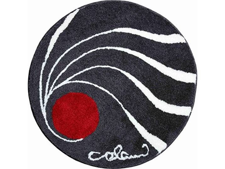 Grund Tapis de Bain Design COLANI\, Ultra Doux et Absorbant\, Antidérapant\, 5 Ans de Garantie\, Colani 18\, Tapis de Bain 80 cm Rond\, Anthracite