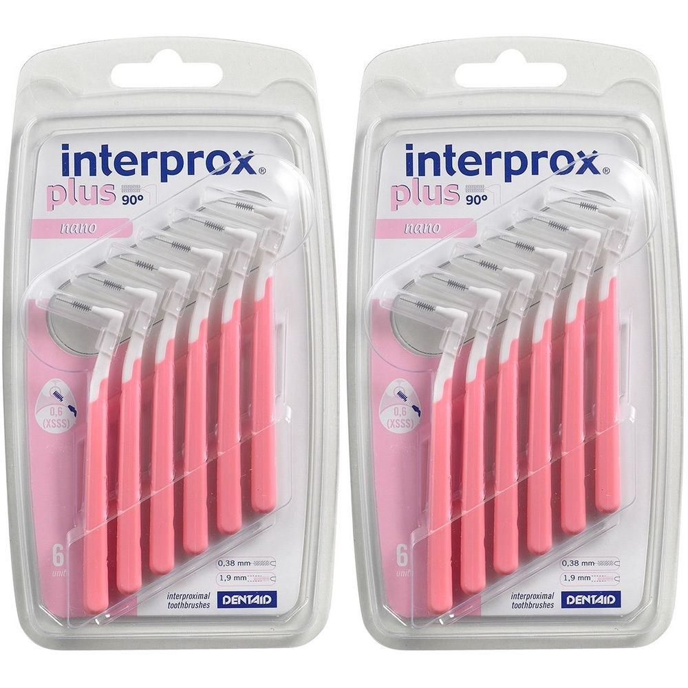 INTERPROx Plus Nano Rosa x2 2x6 St Zahnbürste