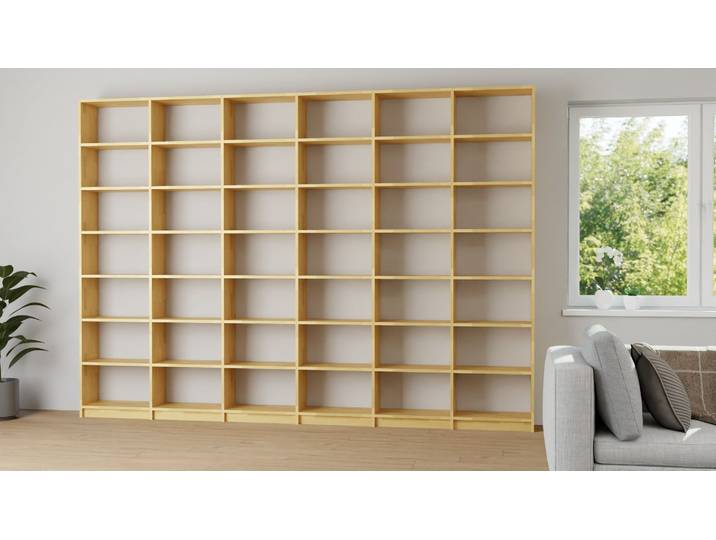 Bibliothek gestalten Buche Natur geölt