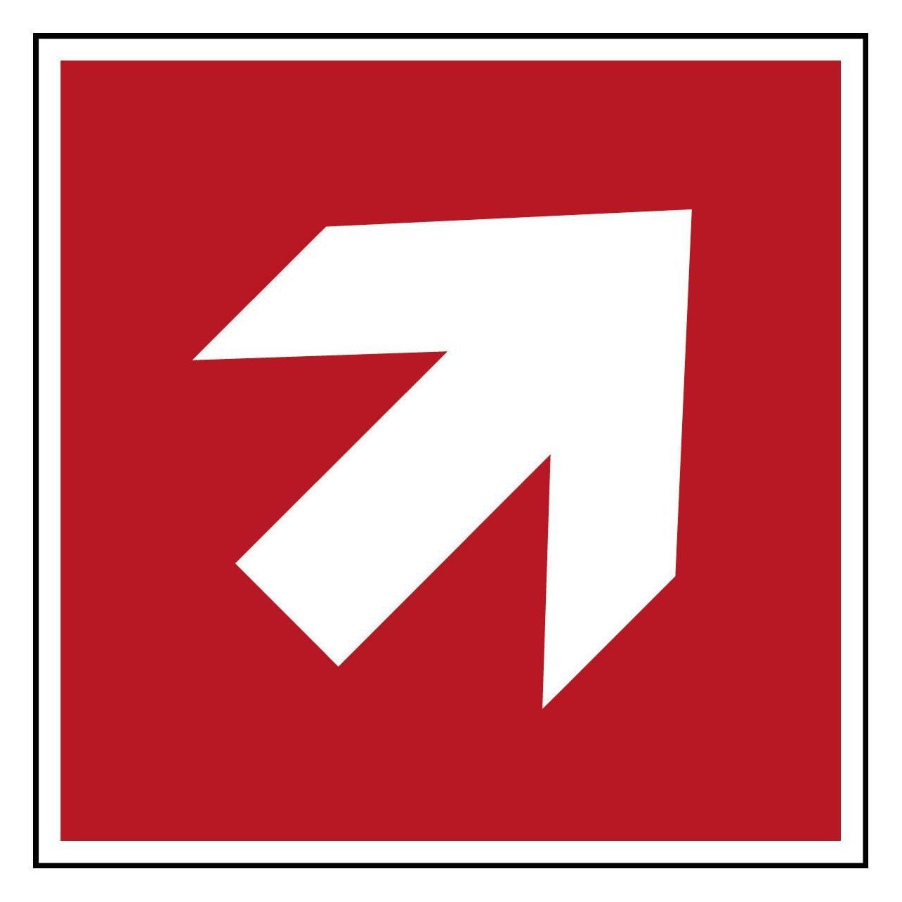 Brady ISO Safety Sign - Direction (PIC A045R-400X400-PP-CRD/1)