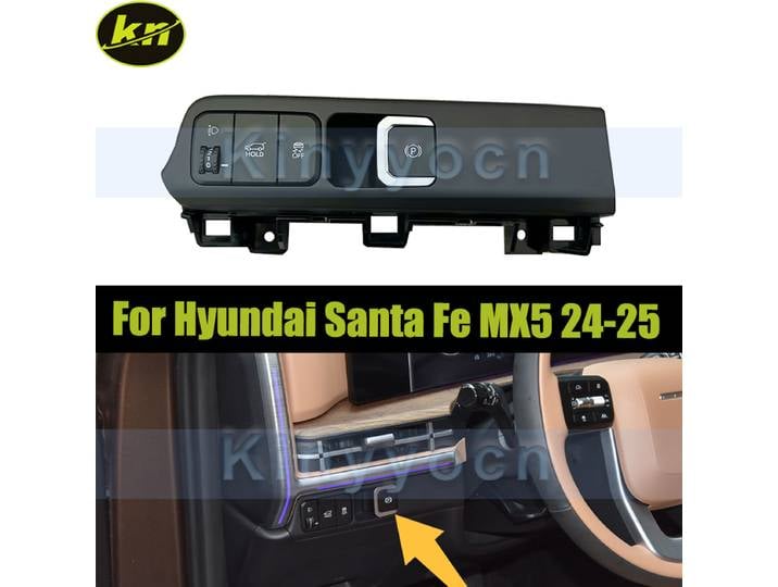 Interrupteur de réglage de la hauteur des phares de voiture, pour Hyundai Santa Fe MX5 2024 – 2025, interrupteur de frein à main antidérapant 93700P6100NNB