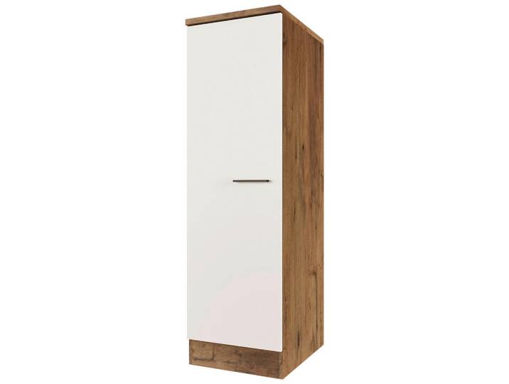 FlexWell Geschirrschrank, Eiche, Magnolie, 3 Fächer, einzeln stellbar, einmalig seitenverkehrt montierbar, 50x168.5x60 cm, Made in Germany, Küchen, Küchenmöbel, Küchenschränke, Geräteumbauschränke