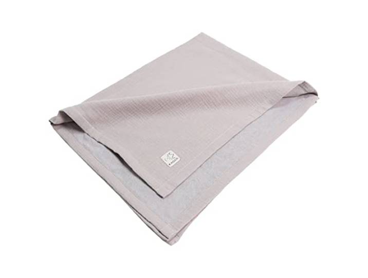 KAISER 6531023 PLAYA Summer blanket, Musselin/Frottee, atmungsaktive Babydecke, Ganzjährig, Neugeborene, Kinderwagendecke, Babyschalendecke, Fb. light grey