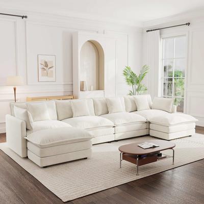 ZWYO HOSIMU Cloud Chenille Upholstered Modular Sectional Sofa with DIY Combination Design