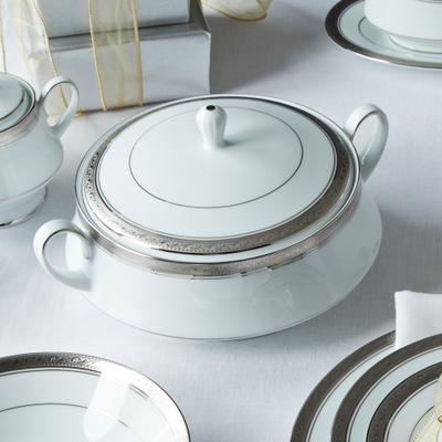 "Noritake Crestwood Covered Vegetable Bowl, 10-1/4"", 48 oz."