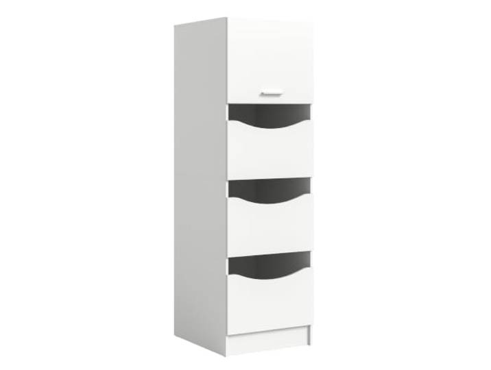 Aileenstore Wäscheschrank Polar für Hauswirtschaftsraum, mit 3 Türen, 60x195x68 cm, Weiß