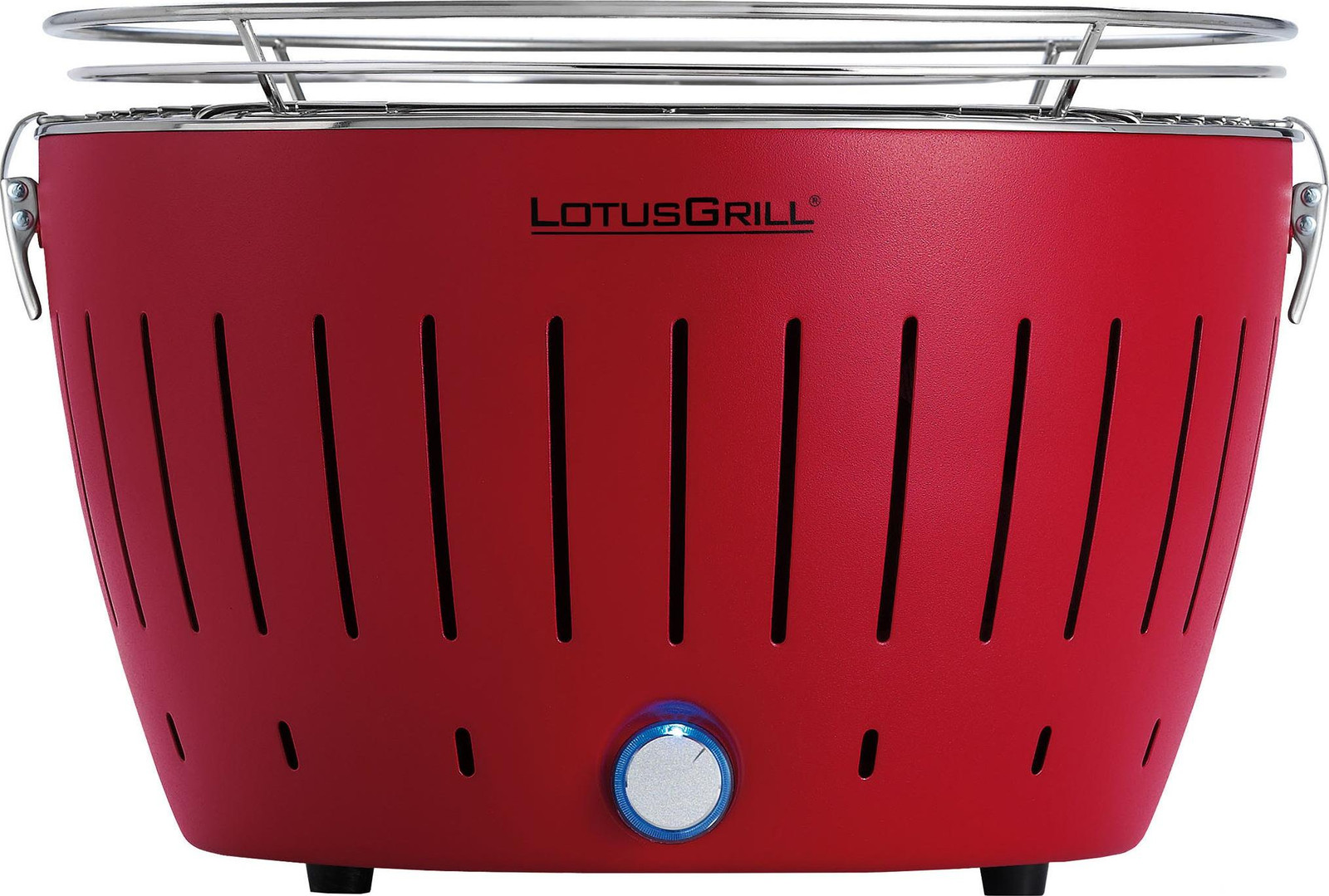 LotusGrill G-34 U houtskoolgrill voor tafelgebruik, vuurrood