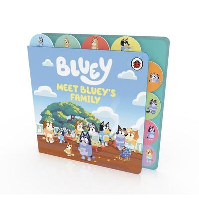 Bluey: Meet Bluey's Family: Tabbed Board Book, Gebundene Ausgabe von Bluey, Penguin Books Ltd, 978-0-241-72878-9