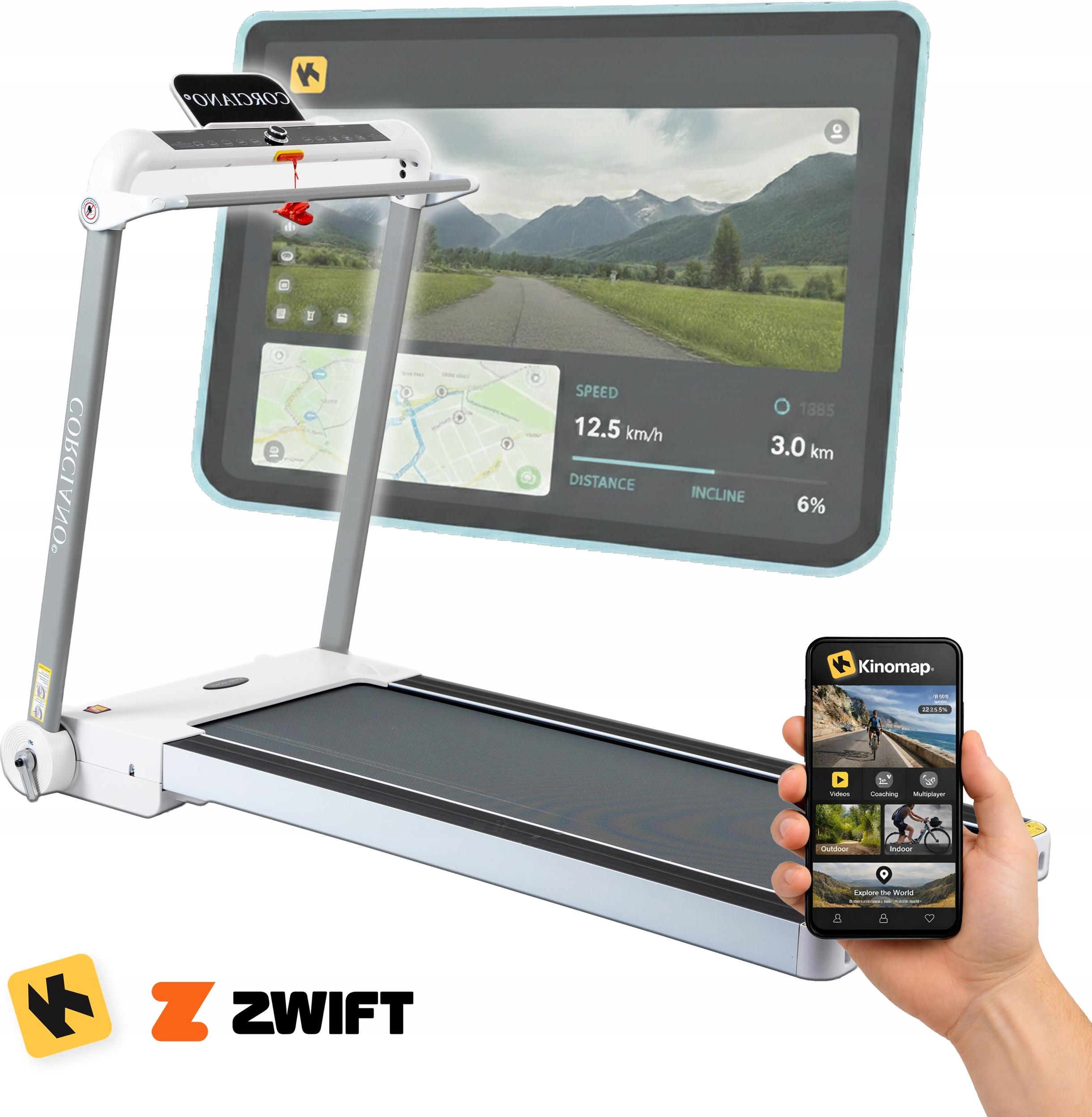 Elektrisches Laufband Corciano NOJA - 16 km/h, 12 Trainingsprogramme, klappbar
