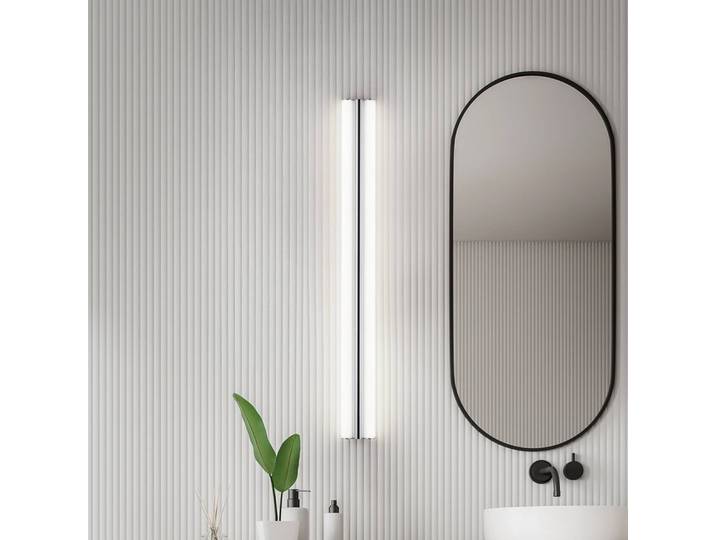 Wandlamp LOOM, chroom / zilver, Badkamer, metaal, Wandlamp