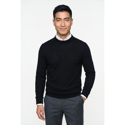 Strickpullover JOOP "Davide Schurwolle Premium Strick", Herren, Gr. XL, schwarz, Strick, Obermaterial: 100% Wolle, unifarben, normal, Rippbündchen, Pullover Strickpullover, aus edler Wolle
