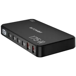 BlitzWolf BW-S30 6-in-1 Charging Station (175 W, 6 Ports), USB Ladegerät, Schwarz