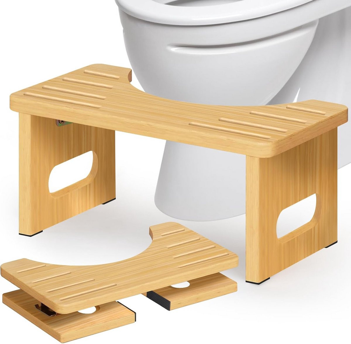 Inklapbare houten toiletkruk voor volwassenen